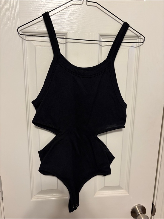 Forever 21 Tops - Black One-Piece Bodysuit with Cutouts
